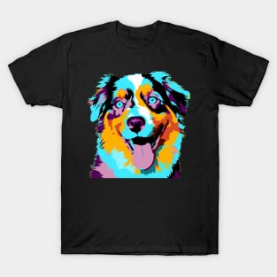 Australian Shepherd Pop Art - Dog Lover Gifts T-Shirt